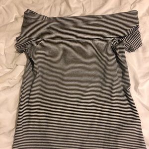 J Crew striped off the shoulder top